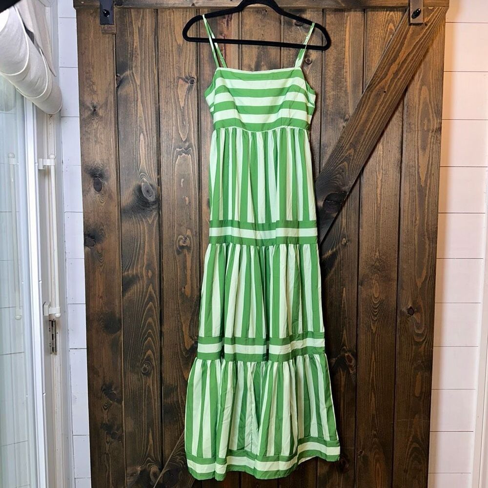 Green Striped Maxi Dress